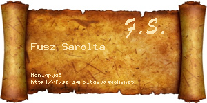 Fusz Sarolta névjegykártya
